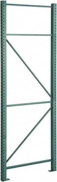 Steel King - 25,040 Lb Capacity Heavy-Duty Framing Upright Pallet Storage Rack - 3" Wide x 120" High x 36" Deep, Green - Caliber Tooling