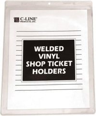 C-LINE - 50 Piece Clear Shop Ticket Holder - 8" High x 5" Wide - Caliber Tooling