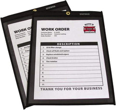 C-LINE - 25 Piece Clear Stitched Shop Ticket Holder - 11" High x 8-1/2" Wide - Caliber Tooling