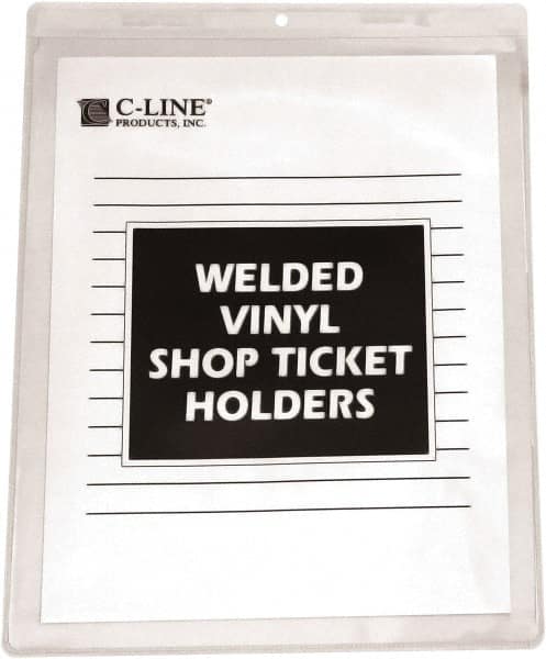 C-LINE - 50 Piece Clear Shop Ticket Holder - 12" High x 9" Wide - Caliber Tooling