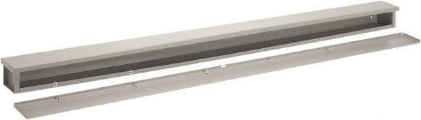 nVent Hoffman - 6" High x 6" Wide x 36" Long, Solid Wall Wire Duct - Gray, Slip-on Cover, Steel - Caliber Tooling