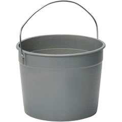 5 Qt, Plastic Round Gray Single Pail Handle Included