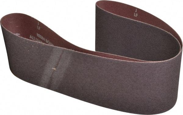 Norton - 4" Wide x 48" OAL, 40 Grit, Aluminum Oxide Abrasive Belt - Aluminum Oxide, Coarse, Coated, Series R228 - Caliber Tooling