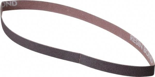 Norton - 1/2" Wide x 18" OAL, 100 Grit, Aluminum Oxide Abrasive Belt - Aluminum Oxide, Fine, Coated, Series R228 - Caliber Tooling