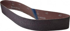 Norton - 2" Wide x 30" OAL, 40 Grit, Aluminum Oxide Abrasive Belt - Aluminum Oxide, Coarse, Coated, Series R228 - Caliber Tooling