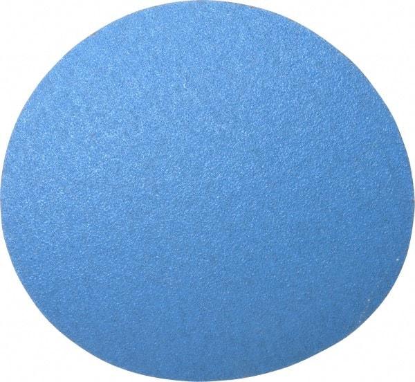 Norton - 12" Diam, 36 Grit Zirconia Alumina Adhesive PSA Disc - Very Coarse, Blue, Y Weighted Cloth Backing, Flexible - Caliber Tooling