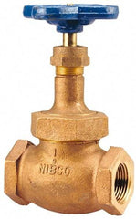 NIBCO - 2-1/2" Pipe, Threaded Ends, Bronze Integral Globe Valve - PTFE Disc, Union Bonnet, 300 psi WOG, 150 psi WSP, Class 150 - Caliber Tooling