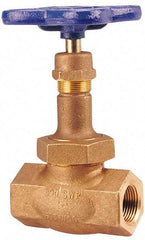 NIBCO - 2-1/2" Pipe, Threaded Ends, Bronze Integral Globe Valve - PTFE Disc, Union Bonnet, 600 psi WOG, 300 psi WSP, Class 300 - Caliber Tooling