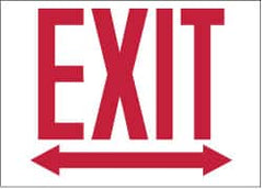 NMC - Exit, Pressure Sensitive Vinyl Exit Sign - 14" Wide x 10" High - Caliber Tooling