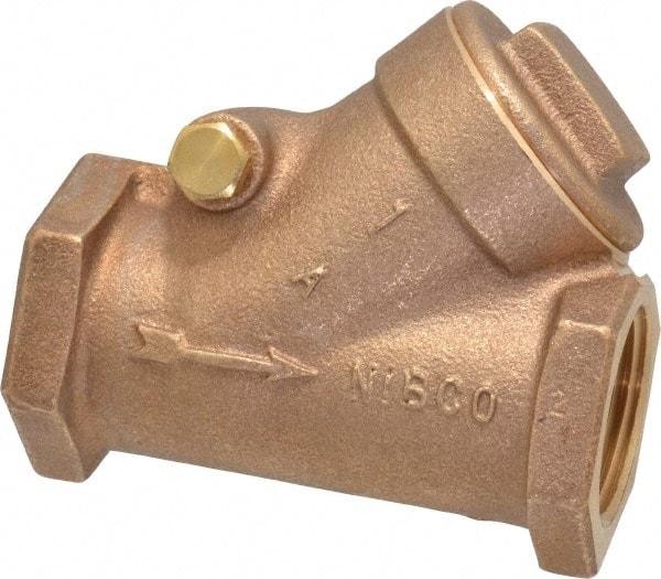 NIBCO - 1" Bronze Check Valve - Y-Pattern, FNPT x FNPT, 200 WOG - Caliber Tooling