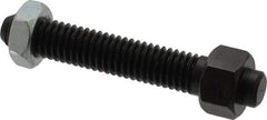 Jergens - 3/8-16 Thread, 9/16" Size, 2-1/2" Long, Black Oxide Coated, Low Carbon Steel Clamp Rest - 1-13/16" Thread Length, 11/32" Pin Diam x 5/32" Pin Height, 11/32" Nut Height - Caliber Tooling