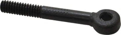 Jergens - 1/4-20, External Male Thread, Alloy Steel, Eye Hole Head, Rod End - Black Oxide Finish, 1/4" Shank Diam, 2" Hole Center to End, Grade 4142, 1.62" Thread Length - Caliber Tooling