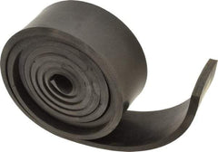 Made in USA - 1/4" Thick x 2" Wide x 60" Long, Buna-N Rubber Strip - Stock Length, 50 Shore A Durometer, 800 to 1,000 psi Tensile Strength, -20 to 170°F, Black - Caliber Tooling