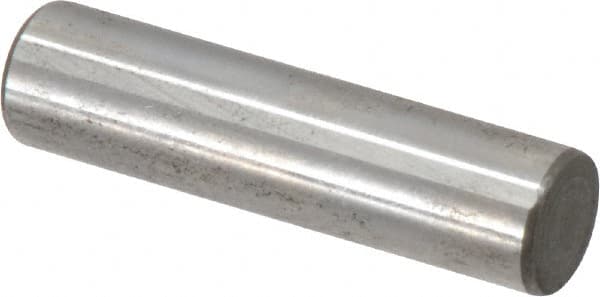 Jergens - 3/8" Diam x 1-1/2" Pin Length C-1215 Alloy Steel Pull Out Dowel Pin - C 47-58 & C 60-64 (Surface) Hardness, 1 Beveled & 1 Threaded End - Caliber Tooling