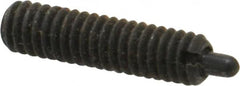 Jergens - 8-32, 5/8" Thread Length, 3/32" Plunger Projection, Steel Threaded Spring Plunger - 0.07" Max Plunger Diam, 5/8" Plunger Length, 2.7 Lb Init End Force, 7.3 Lb Final End Force, 5/64" Hex - Caliber Tooling