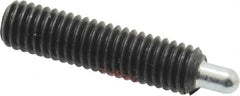 Jergens - 10-32, 3/4" Thread Length, 1/8" Plunger Projection, Steel Threaded Spring Plunger - 0.093" Max Plunger Diam, 3/4" Plunger Length, 1.3 Lb Init End Force, 2.7 Lb Final End Force, 3/32" Hex - Caliber Tooling