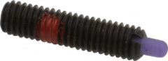 Jergens - 10-32, 3/4" Thread Length, 1/8" Plunger Projection, Steel Threaded Spring Plunger - 0.093" Max Plunger Diam, 3/4" Plunger Length, 2.9 Lb Init End Force, 11.1 Lb Final End Force, 3/32" Hex - Caliber Tooling