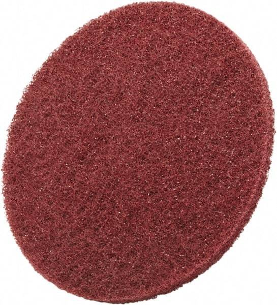 3M - 5" Very Fine Grade Aluminum Oxide Deburring Disc - Hook & Loop Connection, Maroon, 5,000 Max RPM - Caliber Tooling