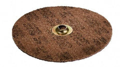 3M - 7" Coarse Grade Deburring Disc - Quick Change Connection, Brown/Blue, 7,000 Max RPM - Caliber Tooling