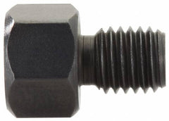 Gibraltar - 15/16" OAL, 3/8" Head Height, Low Carbon Steel, Threaded Rest Button - Black Oxide Coating, 1/2-20 Thread, 3/4" Hex - Caliber Tooling