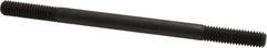 Jergens - 3/8-16 6" OAL Equal Double Threaded Stud - Alloy Steel, Black Oxide Finish, 1-1/4" Equal Thread Length - Caliber Tooling