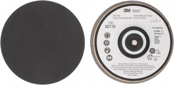 3M - 5" Diam Adhesive/PSA Disc Backing Pad - Soft Density, 7,500 RPM - Caliber Tooling