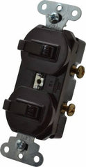 Pass & Seymour - 1 Pole, 120/277 VAC, 15 Amp, Flush Mounted, Self Grounding, Tamper Resistant Duplex Switch - NonNEMA Configuration, 2 Switch, Side Wiring, UL Listed 20 Standard - Caliber Tooling