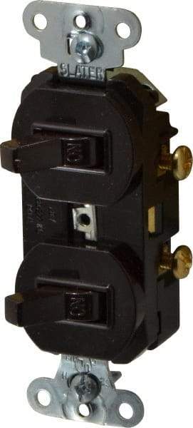 Pass & Seymour - 1 Pole, 120/277 VAC, 20 Amp, Flush Mounted, Ungrounded, Tamper Resistant Duplex Switch - NonNEMA Configuration, 2 Switch, Side Wiring, UL Listed 20 Standard - Caliber Tooling