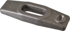 Jergens - 5/8" Stud, 1-3/8" Travel, 6" OAL x 1-3/4" Overall Width x 7/8" Overall Height, Heel Clamp - Grade C-1030/C-1035 Forged Steel, 1-3/8" Long x 11/16" Wide Slot, 2-5/16" Length x 1-1/4" Width x 9/16" Tapered Height, Tapped - Caliber Tooling