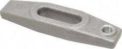 Jergens - 7/8" Stud, 2" Travel, 8" OAL x 2-1/8" Overall Width x 1-1/8" Overall Height, Heel Clamp - Grade C-1030/C-1035 Forged Steel, 2" Long x 13/16" Wide Slot, 3" Length x 1-1/2" Width x 3/4" Tapered Height, Tapped - Caliber Tooling