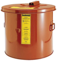 Justrite - Bench Top Solvent-Based Parts Washer - 5 Gal Max Operating Capacity, Steel Tank, 330.2mm High x 13-3/4" Wide - Caliber Tooling