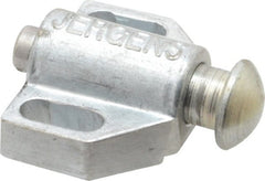 Jergens - 15/16" Base Width, 1/8" Stroke Len, 3/8" Stop Head OD, 21/32" Btw Mt Hole Ctrs, 19/32" Btw Mt Hole & Edge, Round Spring Locating Stop - Exact Industrial Supply