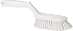 Vikan - 1-1/2" Bristle Length, Polyester Scrub Brush - 5-5/8" Long x 5" Wide Head, 13-1/2" OAL, White, Polypropylene Block - Caliber Tooling