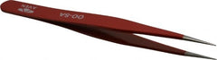 Aven - 4-3/4" OAL OO-SA Color Coded Precision Tweezers - Stainless Steel, OO-SA Pattern - Caliber Tooling