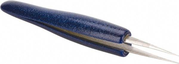 Aven - 4-1/4" OAL 3C-SA Ergonomic Cushion Grip Tweezers - Straight, Pointed, Sharp Tips - Caliber Tooling