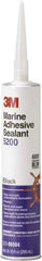 3M - 12.8 oz Cartridge Black Polyurethane Marine Adhesive Sealant - 190°F Max Operating Temp, 48 hr Tack Free Dry Time - Caliber Tooling