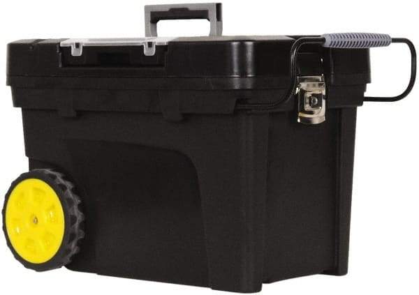 Stanley - Mobile Tool Chest - 14-15/32" Wide x 14-15/32" Deep x 16-3/4" High, Polypropylene Resin, Black - Caliber Tooling