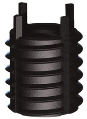 Jergens - 3/8-24 Internal, 5/8-11 External, UNF, 1/2" Insert Length, Extra Heavy Duty Keylocking Thread Inserts - Carbon Steel, Zinc Phosphate Finish, Grade C1215, 2B Internal Class of Fit, 2A External Class of Fit, Use Tool 215-064736 - Exact Industrial Supply