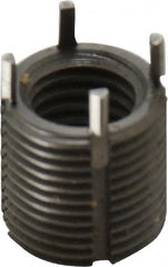 Jergens - 5/8-11 Internal, 7/8-14 External, UNC, 22mm Insert Length, Heavy Duty Keylocking Thread Inserts - Carbon Steel, Zinc Phosphate Finish, Grade C1215, 2B Internal Class of Fit, 2A External Class of Fit, Use Tool 215-064708 - Exact Industrial Supply