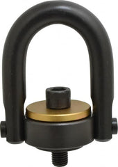 Jergens - 7,000 Lb Load Capacity Safety Engineered Center Pull Hoist Ring - 100 Ft/Lb Torque, 3/4 - 10 Thread, 4140 Alloy Steel, Black Oxide Finish - Caliber Tooling