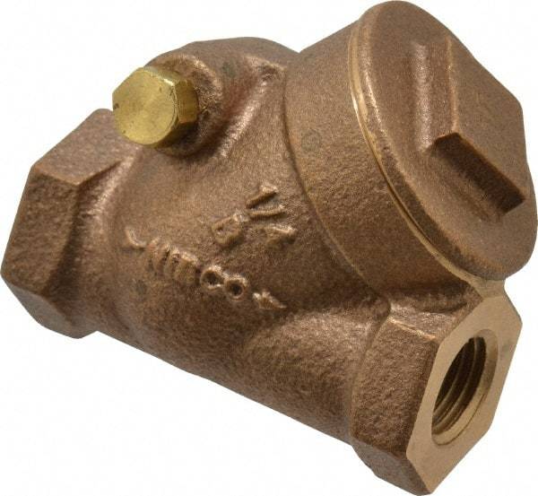 NIBCO - 1/4" Bronze Check Valve - Y-Pattern, FNPT x FNPT, 200 WOG - Caliber Tooling