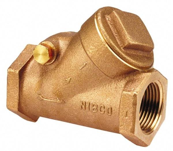 NIBCO - 1/4" Bronze Check Valve - Y-Pattern, FNPT x FNPT, 300 WOG - Caliber Tooling