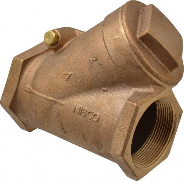 NIBCO - 2" Bronze Check Valve - Y-Pattern, FNPT x FNPT, 300 WOG - Caliber Tooling