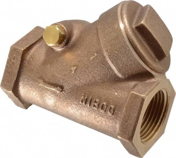 NIBCO - 1" Bronze Check Valve - Y-Pattern, FNPT x FNPT, 300 WOG - Caliber Tooling