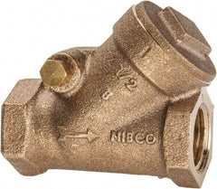 NIBCO - 1/2" Bronze Check Valve - Y-Pattern, FNPT x FNPT, 300 WOG - Caliber Tooling