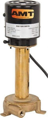 American Machine & Tool - 1.5 Amp, 115 Volt, 1/25 hp, 1 Phase, 1,725 RPM, Immersion Machine Tool & Recirculating Pump - 8 GPM, 3/4" Inlet, 5 psi, 12.4" Overall Height, NPT Thread, Brass Impeller, TEFC Motor - Caliber Tooling