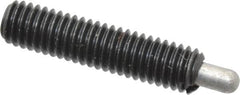 Jergens - M6 x 1.0, 25mm Thread Length, 5mm Plunger Projection, Steel Threaded Spring Plunger - 3.02mm Max Plunger Diam, 25mm Plunger Length, 0.45 Kg Init End Force, 1.8 Kg Final End Force, 3mm Hex - Caliber Tooling