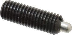 Jergens - M10 x 1.5, 29mm Thread Length, 5mm Plunger Projection, Steel Threaded Spring Plunger - 4.72mm Max Plunger Diam, 29mm Plunger Length, 1.26 Kg Init End Force, 3.26 Kg Final End Force, 5mm Hex - Caliber Tooling