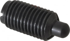 Jergens - M16 x 2.0, 28.5mm Thread Length, 8mm Plunger Projection, Steel Threaded Spring Plunger - 7.87mm Max Plunger Diam, 28.5mm Plunger Length, 1.59 Kg Init End Force, 11.79 Kg Final End Force - Caliber Tooling