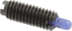 Jergens - M6 x 1.0, 16mm Thread Length, 4mm Plunger Projection, Steel Threaded Spring Plunger - 3.02mm Max Plunger Diam, 16mm Plunger Length, 0.23 Kg Init End Force, 2.72 Kg Final End Force - Caliber Tooling